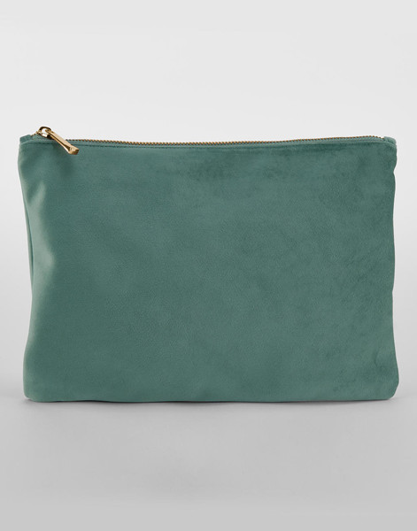 Velvet Accessory Pouch - Dark Emerald / S