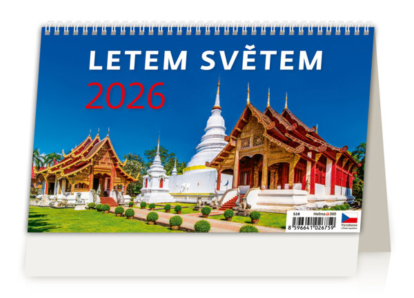 Stolní kalendář Letem světem 2026