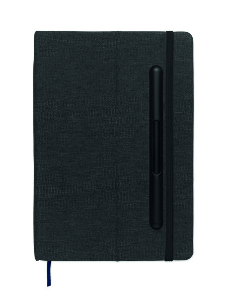 A5 notebook with phone holder Rinbook - Black