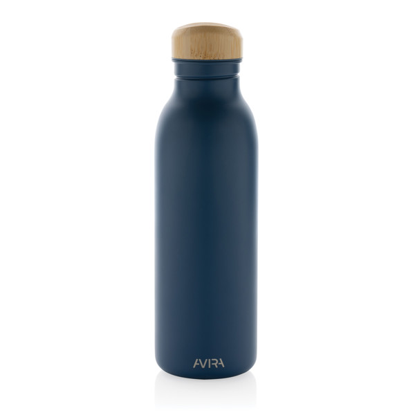 Bouteille d'eau 600ml en acier Avira Alcor RCS - Bleu Marine