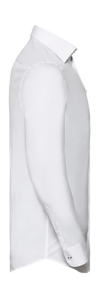 Men'sLS Tailored Contrast Ultimate Stretch Shirt - White / Oxford Blue / Bright Navy / 4XL