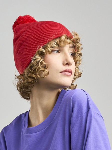 Wind-S with pompom - White