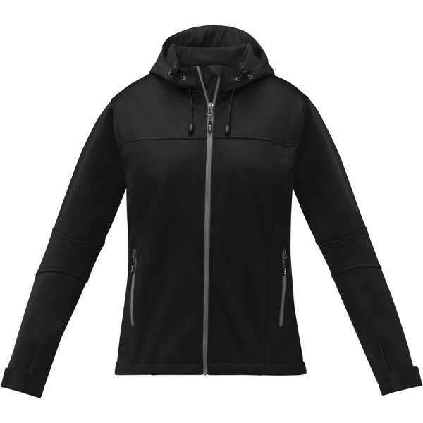 Match women's softshell jacket - Solid Black / L