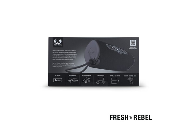 Fresh 'n Rebel Bold M2 zvočnik, vodotesen, Party Mode - Temna kovinska pištola