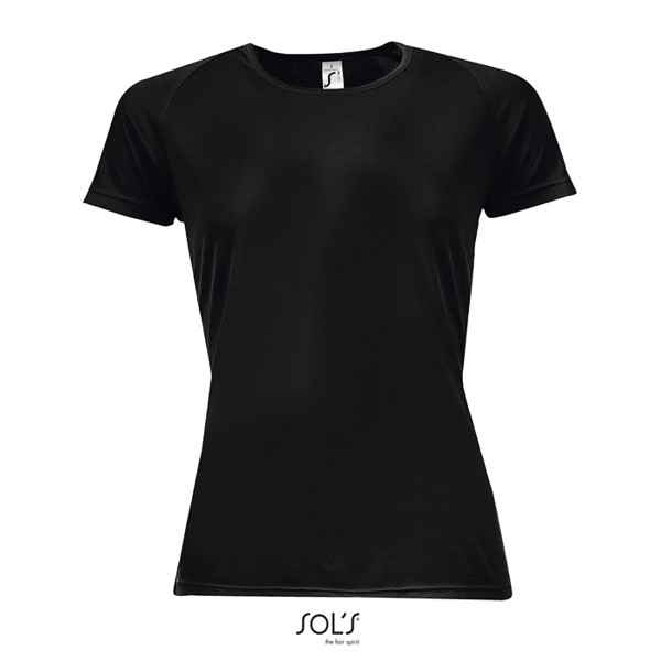 SPORTY T-SHIRT SENHORA 140g Sporty Women - PretoXS