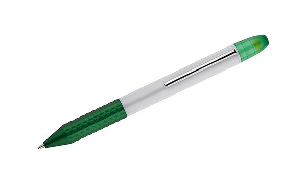 Ballpoint pen with highlighter FLUO - yellow