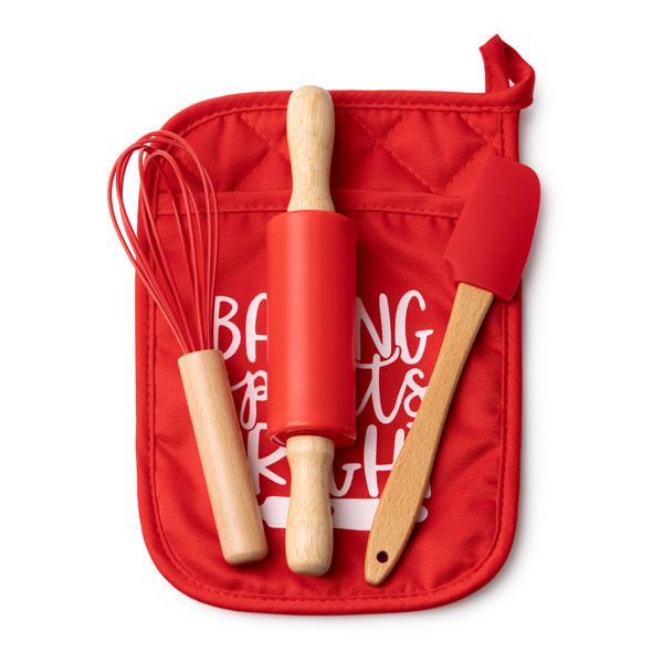 Personalised 3-piece baking set with multiuse pouch