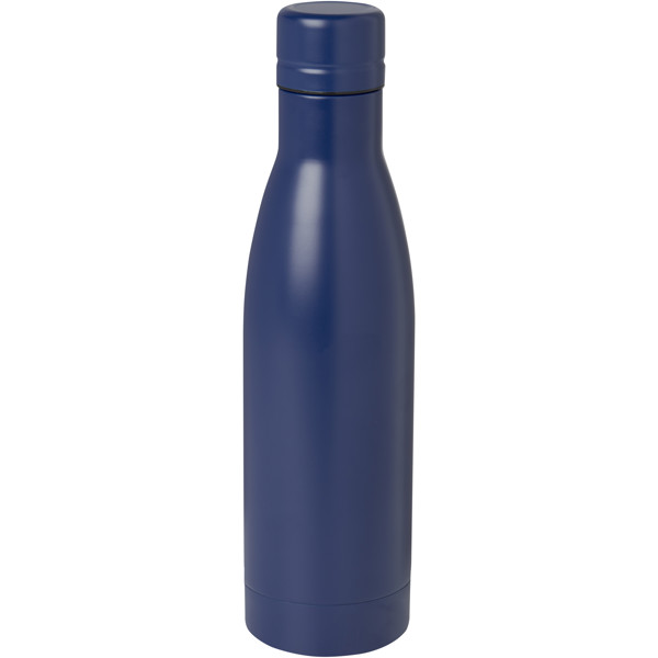 Bouteille isotherme Vasa en acier inoxydable recyclé certifié RCS de 500 ml avec isolation par le vide et couche de cuivre - Bleu
