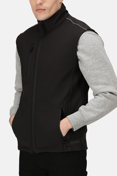 Sandstorm - Softshell Ripstop Bodywarmer - Black / Black / S
