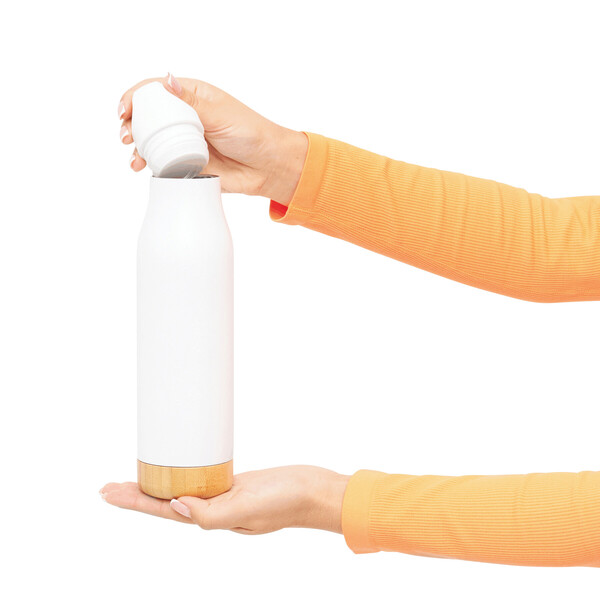 Insulated Drinking Bottle Bamboo Legend - White