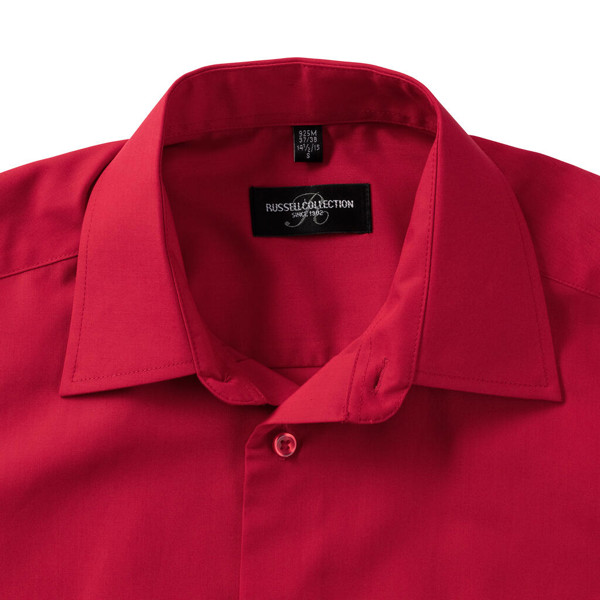 Tailored Poplin Shirt - Classic Red / 2XL