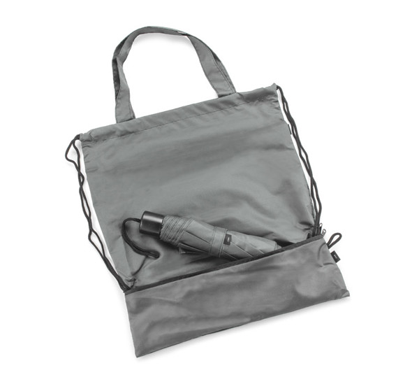 Drawstring bag with umbrella RAINY - grey