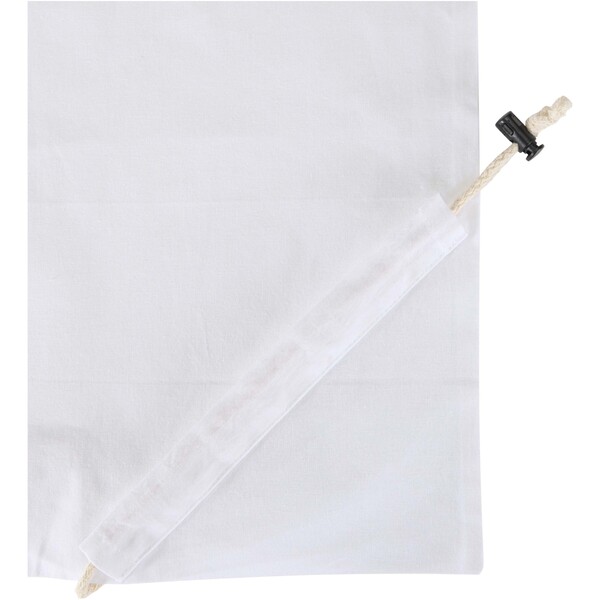 Madras Blend 140 g/m² GRS recycled foldable cotton tote bag 7L - White