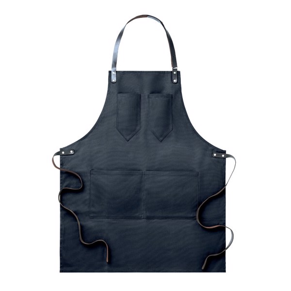 Apron in leather Chef - Black