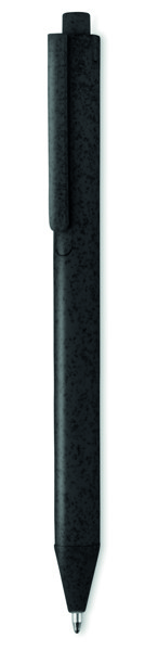 Wheat Straw/ABS push type pen Pecas - Black