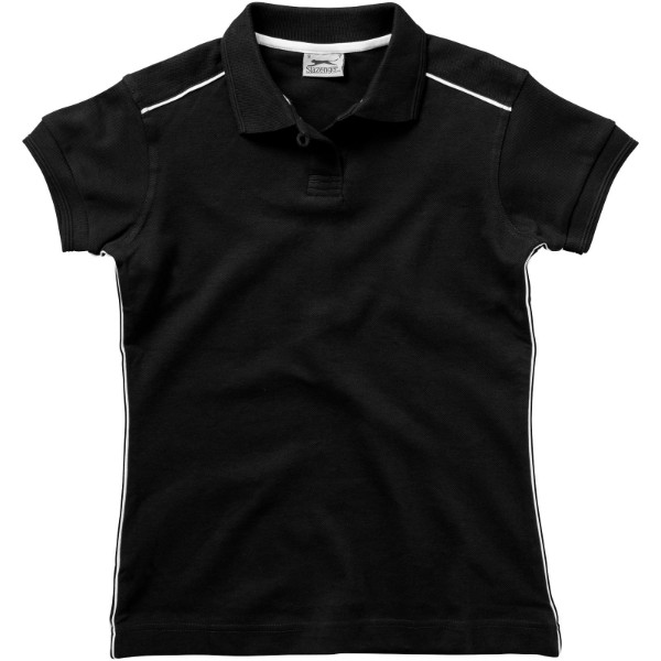 Backhand short sleeve ladies polo - Solid Black / L