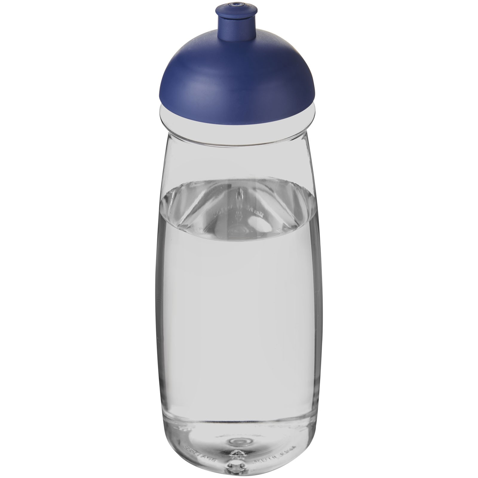 Sportovní láhev s kupolovitým víčkem H2O Pulse® 600 ml - Průhledná / Modrá