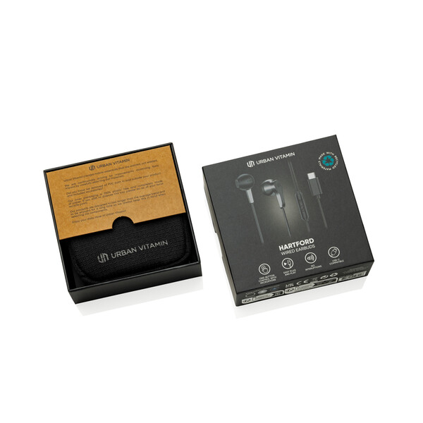 Urban Vitamin Hartford RCS wired earbuds - Black
