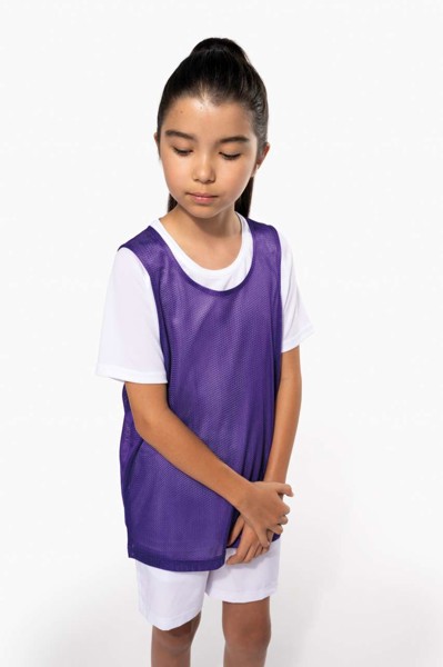 Kid's Lightweight Mesh Multisport Bib - White / 6/10