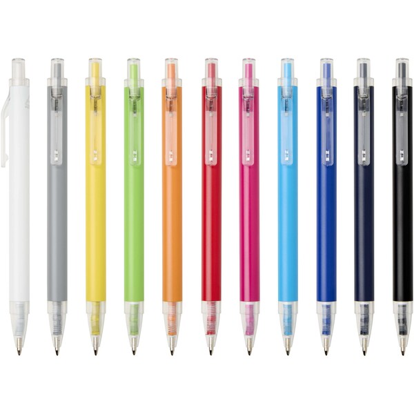 Spectrum recycled aluminium ballpoint pen (blue ink) - White