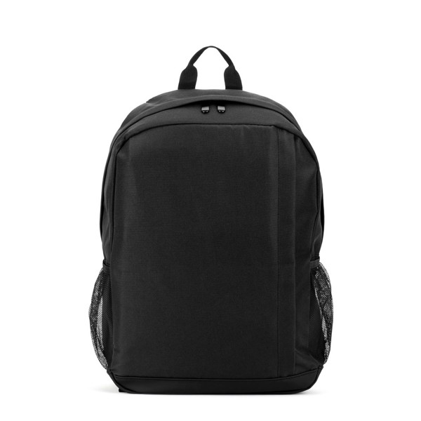 LIVERPOOL. Recyklovaný polyesterový batoh na notebook s vysokou hustotou 600D 15" - Čierna