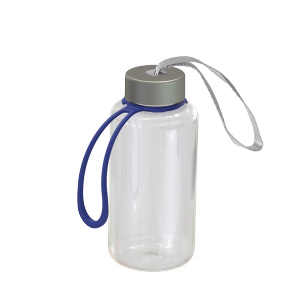 Drink Bottle "Pure" Clear-Transparent Incl. Strap, 0.7 L
