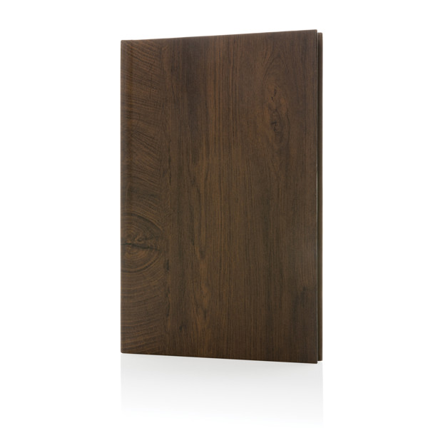Kavana wood print A5 notebook - Dark Brown