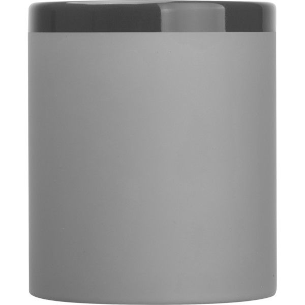 Ceramic mug – rubberized RONALD - Silvergrey