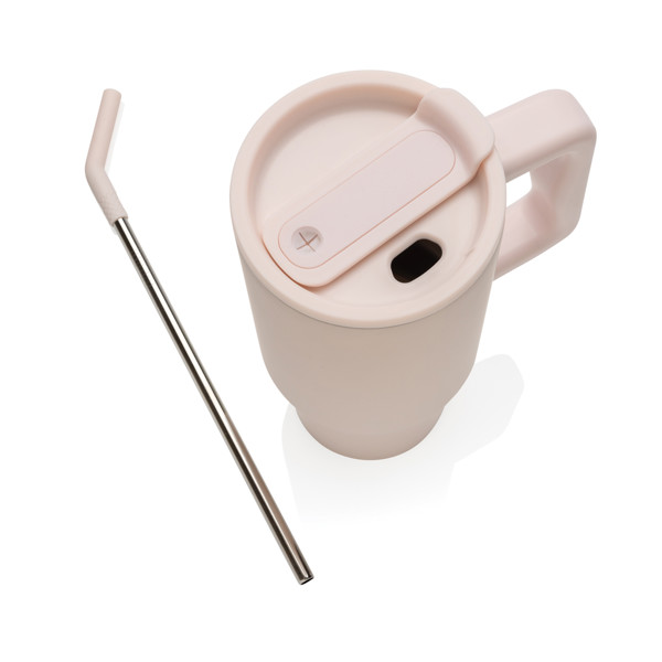 Mug 900ml en acier inoxydable recyclé Embrace RCS - Rose