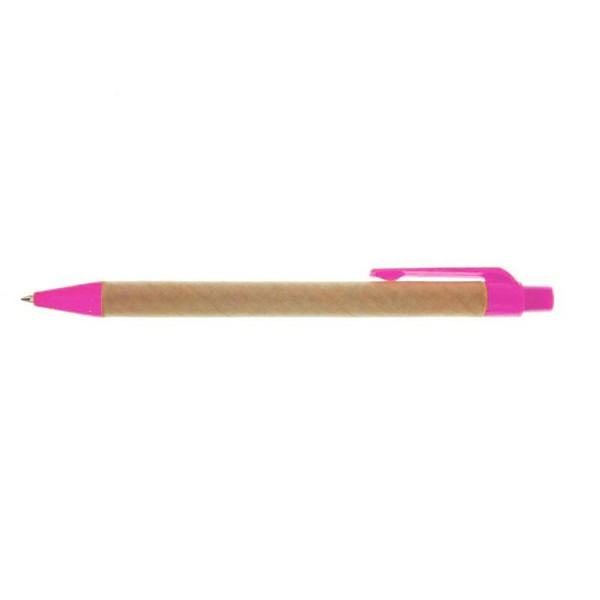 Recycled cardboard ball pen | Nicholas - pink