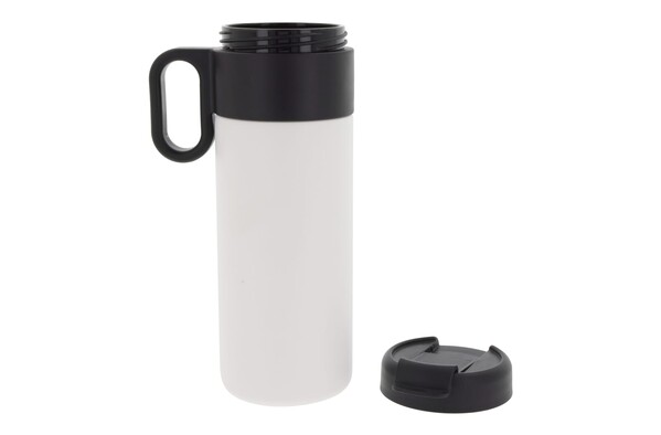 Mug Isotherme Flow avec poignée. Impression en sublimation 400ml - Blanc