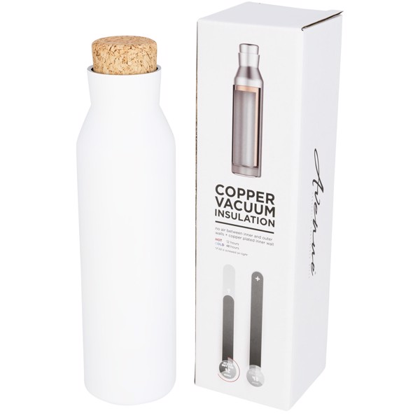 Bouteille Norse avec isolation par le vide et couche de cuivre 590ml - Blanc