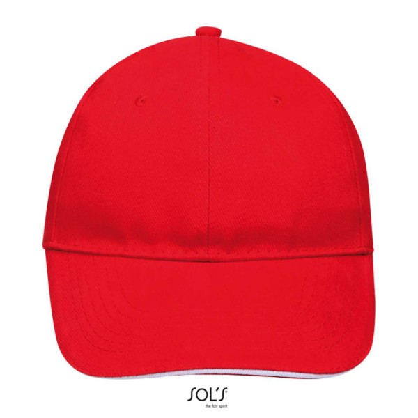 Sol's Buffalo - Six Panel Cap - Red / White