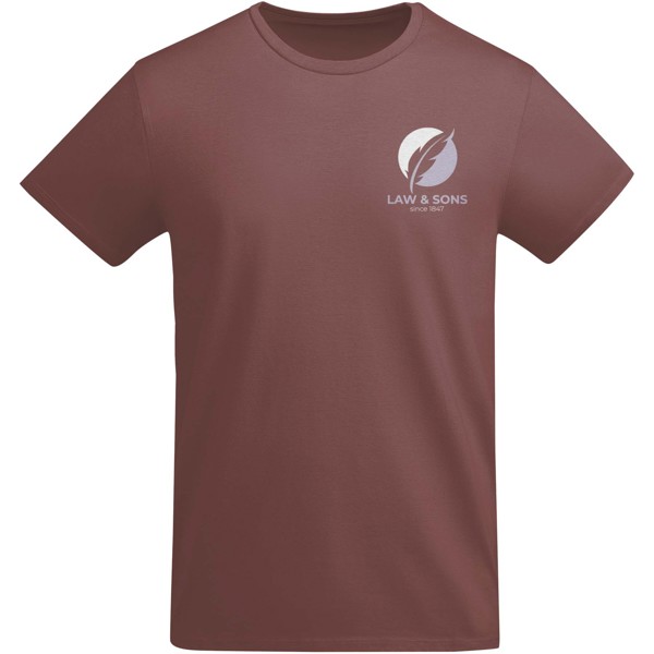 T-shirt Breda en coton organique à manches courtes pour homme - Pale Red / 3XL