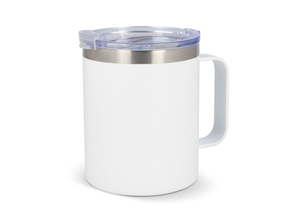 T-ceramic thermo mug with lid Danube 350ml - White