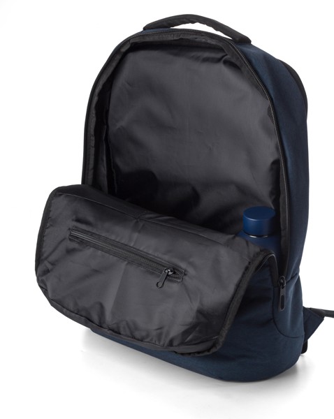 Polyester (600D) laptoptas Nicolas - zwart