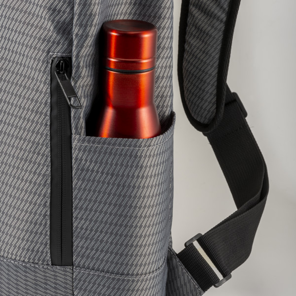 Zaino Porta Pc In Poliestere Riciclato Con Tintura Ecologica - Grigio
