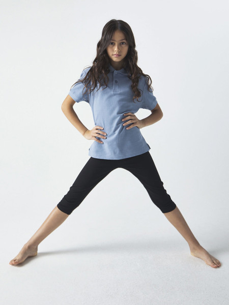 Girl's 3/4 leggins - Black / 5/6