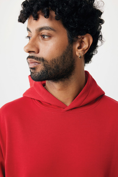 Iqoniq Yengo φούτερ από ανακυκλωμένο βαμβάκι με κουκούλα και πλαϊνές τσέπες - Red / S