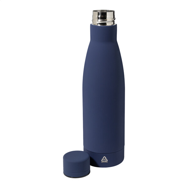 Bouteille en acier inoxydable recyclé Rubbar - Bleu Foncé