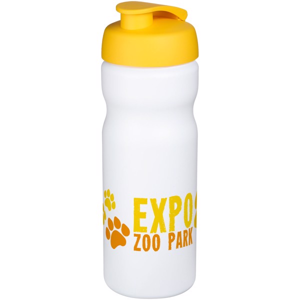 Bouteille de sport Baseline® Plus 650ml - Blanc / Jaune