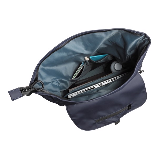 Sac à dos ordinateur 15,6" en rPET déperlant Impact AWARE™ - Bleu Marine