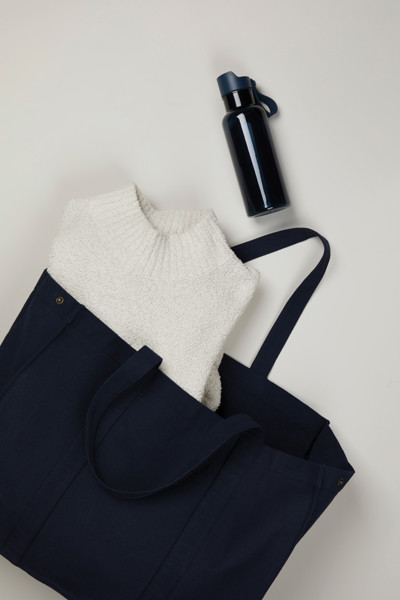 VINGA Grand tote bag en toile recyclée AWARE™ Hilo - Bleu Marine