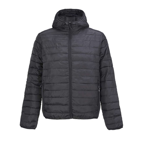 Sol's Stream Hooded Men - Lightweight Hooded Padded Jacket - Black / XL