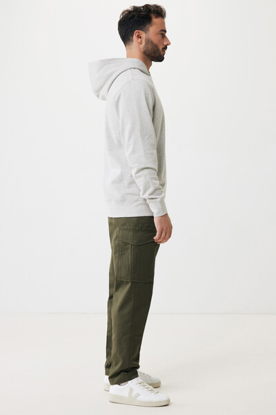 Mikina s kapucí a bočními kapsami Iqoniq Yengo z rec. bavlny - Light Heather Grey / 4XL
