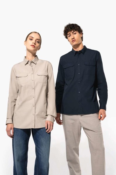 Ladies' Long-Sleeved Safari Shirt - White / XL