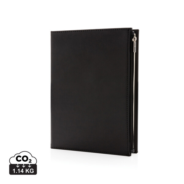Swiss Peak A5 PU notitieboek met ritsvak