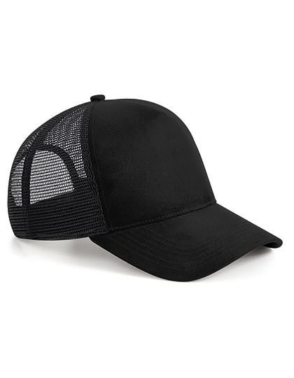 Suede Snapback Trucker - Black / One Size