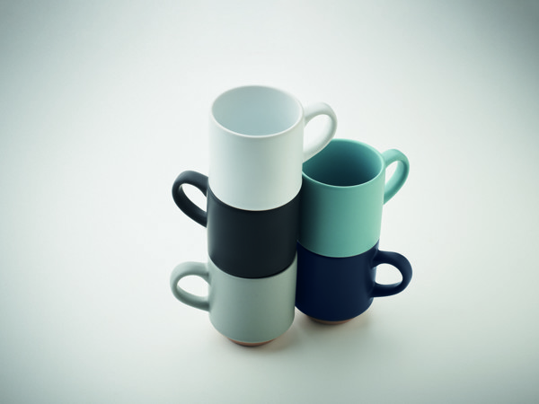 Keramična skodelica Cerack, zlaganje, 170 ml - Bela