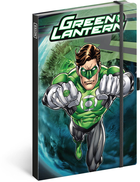 Notique Notes Green Lantern, Linkovaný, 13 x 21 cm